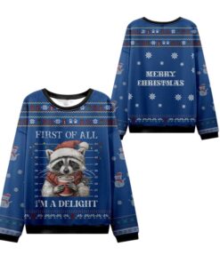 Alternative view of 2025 Christmas First Of All I'm A Delight Ugly Sweater  