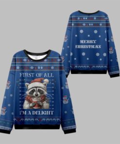 2025 Christmas First Of All I'm A Delight Ugly Sweater  