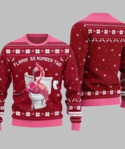 2025 Christmas Flamin Go Number Two Ugly Christmas Sweater  
