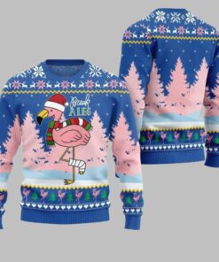2025 Christmas Flamingo Break A Leg Ugly Christmas Sweater  