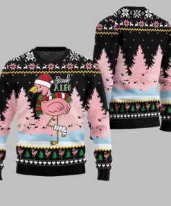 Alternative view of 2025 Christmas Flamingo Break A Leg Ugly Christmas Sweater  