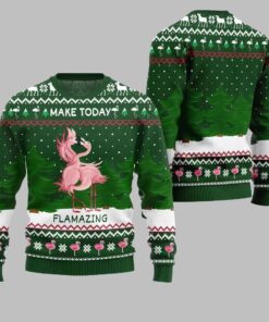 Alternative view of 2025 Christmas Flamingo Make Today Flamazing Ugly Christmas Sweater  