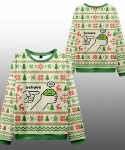 2025 Christmas Focused Samurai Frog Ugly Sweater  