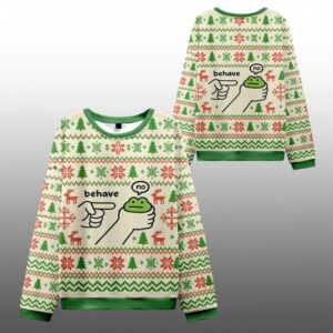 2025 Christmas Focused Samurai Frog Ugly Sweater - Grishko.com