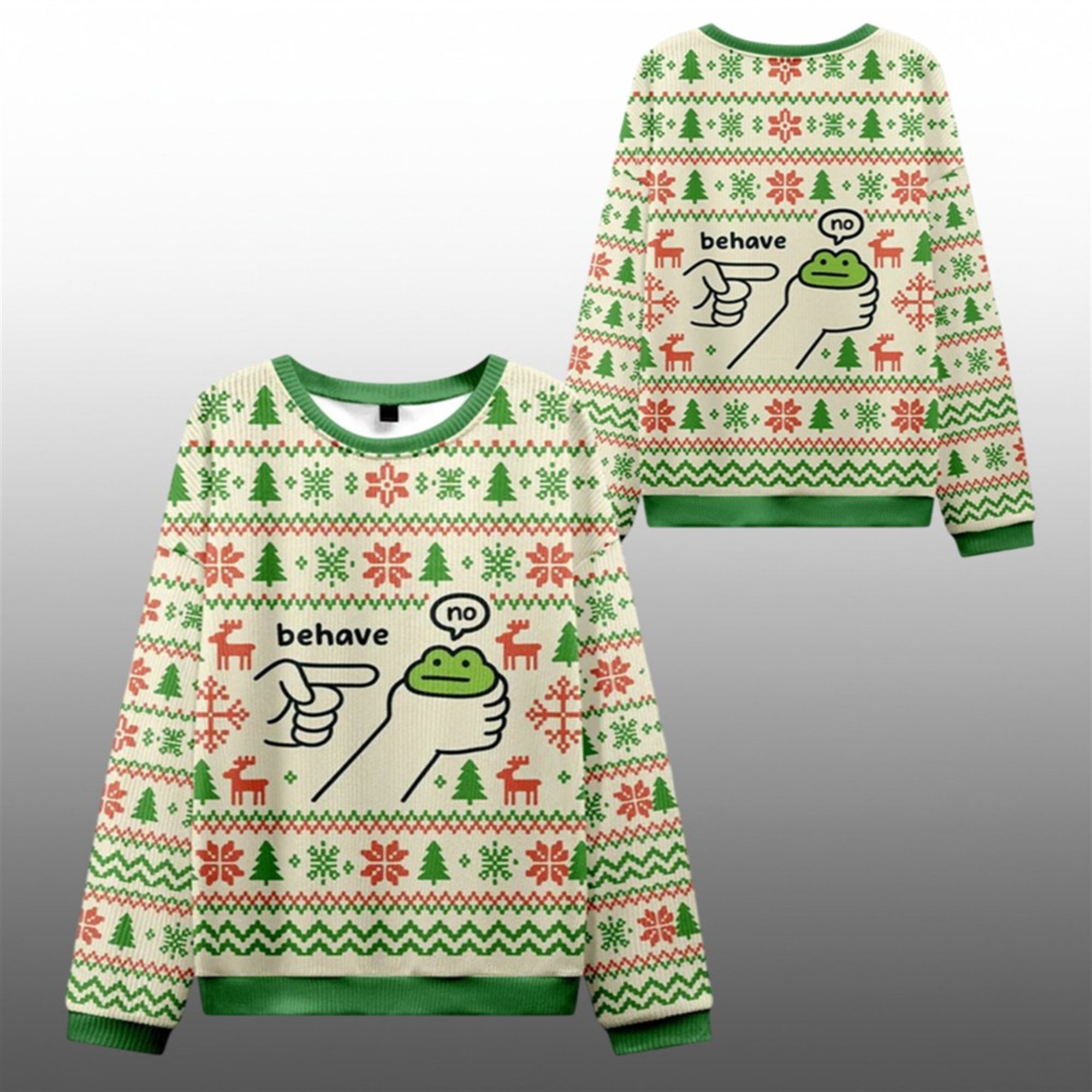 2025 Christmas Focused Samurai Frog Ugly Sweater - Grishko.com
