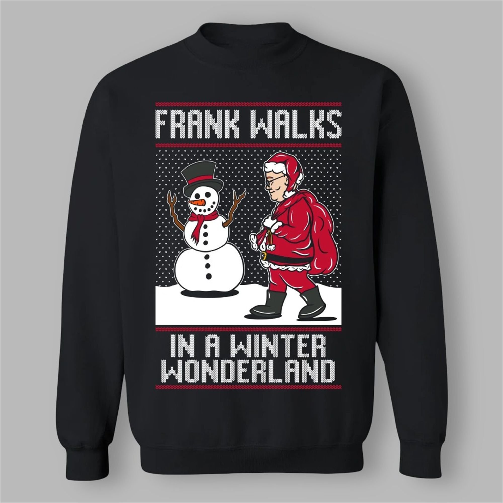 2025 Christmas Frank Walks Wonderland Ugy Sweater - Grishko.com