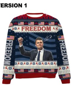 2025 Christmas Freedom Charlie Kirk Ugly Sweater