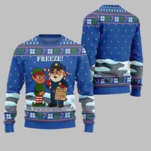 2025 Christmas Freeze Youre Under The Mistletoe Ugly Christmas Sweater - Grishko.com