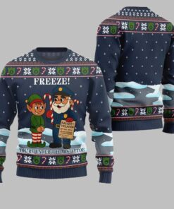 Alternative view of 2025 Christmas Freeze Youre Under The Mistletoe Ugly Christmas Sweater  