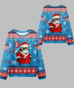2025 Christmas Frog Brings Gifts Ugly Sweater  