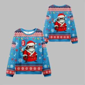 2025 Christmas Frog Brings Gifts Ugly Sweater - Grishko.com