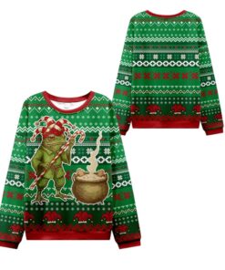 Alternative view of 2025 Christmas Frog Making Soup Ugly Sweater  