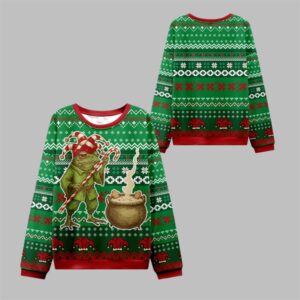 2025 Christmas Frog Making Soup Ugly Sweater - Grishko.com