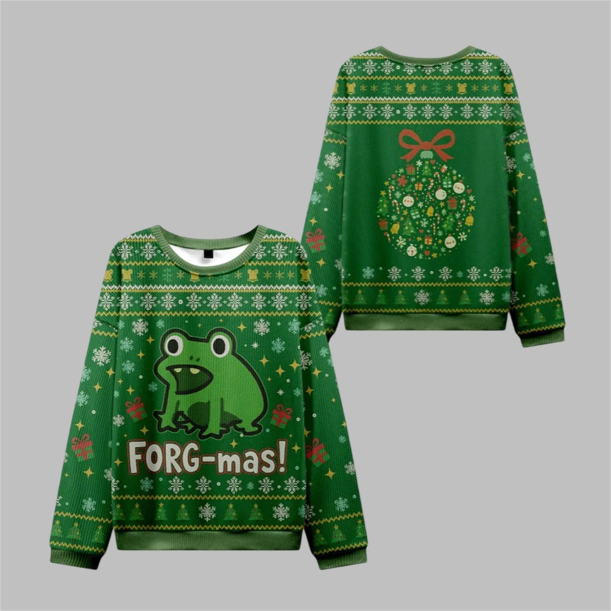 2025 Christmas Frog-mas Ugly Christmas Sweater - Grishko.com