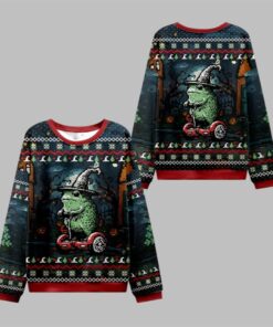 2025 Christmas Frog Ride Ugly Christmas Sweater  