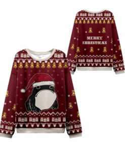 Alternative view of 2025 Christmas Frog Wearing Santa Hat Ugly Sweater  