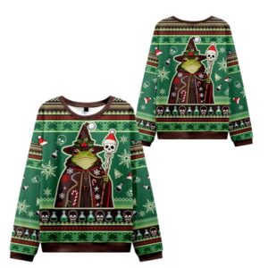 Alternative view of 2025 Christmas Frog Wizard Ugly Sweater - Grishko.com