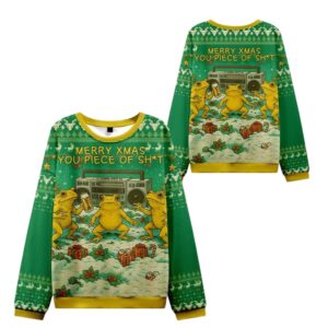 Alternative view of 2025 Christmas Froggy Xmas Mayhem Ugly Sweater - Grishko.com