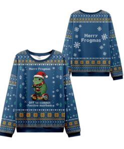 Alternative view of 2025 Christmas Frogmas Mischief Ugly Sweater  