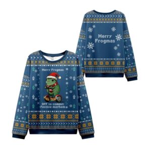 Alternative view of 2025 Christmas Frogmas Mischief Ugly Sweater - Grishko.com