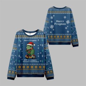 2025 Christmas Frogmas Mischief Ugly Sweater - Grishko.com