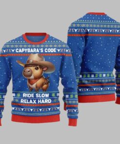 2025 Christmas Funny Capybara Ugly Christmas Sweater  