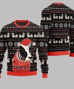 2025 Christmas Funny Cow Ugly Christmas Sweater  