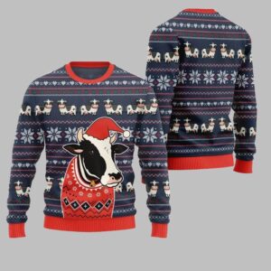 Alternative view of 2025 Christmas Funny Cow Ugly Christmas Sweater - Grishko.com