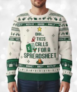 2025 Christmas Funny Excel Ugly Sweater