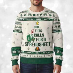 2025 Christmas Funny Excel Ugly Sweater