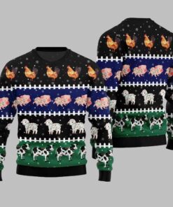 Alternative view of 2025 Christmas Funny Farming Animals Ugly Christmas Sweater  