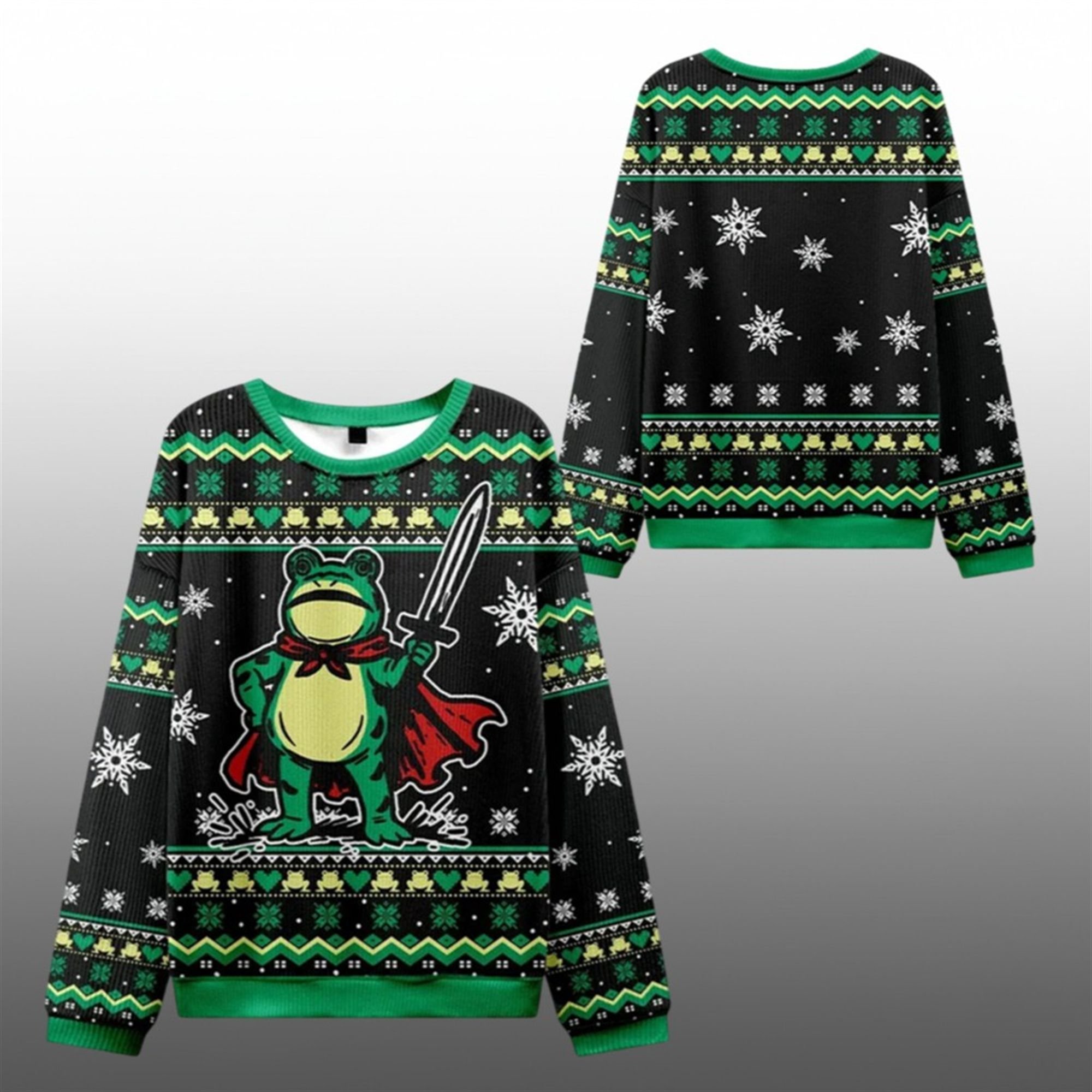 2025 Christmas Funny Frog Warrior Ugly Sweater - Grishko.com
