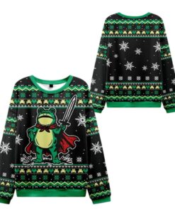 Alternative view of 2025 Christmas Funny Frog Warrior Ugly Sweater  