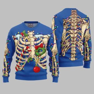 2025 Christmas Funny Skeleton Ugly Christmas Sweater - Grishko.com
