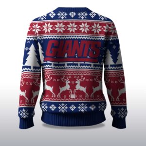 Alternative view of 2025 Christmas Giants Reindeer Football Ugly Sweater