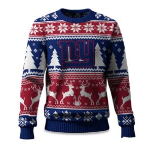 2025 Christmas Giants Reindeer Football Ugly Sweater