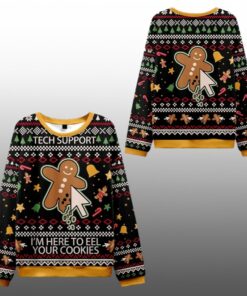2025 Christmas Gingerbread I'm Here To Eel Your Cookies Ugly Sweater  