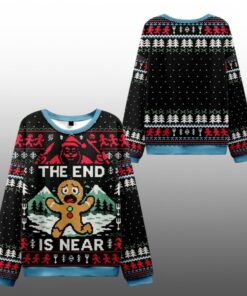 2025 Christmas Gingerbread Man Disaster Is Coming Ugly Sweater  