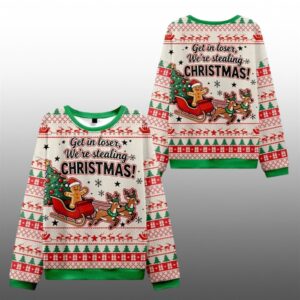 2025 Christmas Gingerbread Man Gives Gifts Ugly Sweater - Grishko.com
