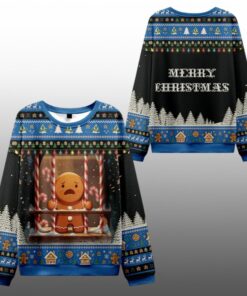 2025 Christmas Gingerbread Man Is Watching You In Prison Ugly Sweater  