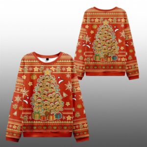 2025 Christmas Gingerbread Man Tree Ugly Sweater - Grishko.com