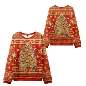Alternative view of 2025 Christmas Gingerbread Man Tree Ugly Sweater - Grishko.com
