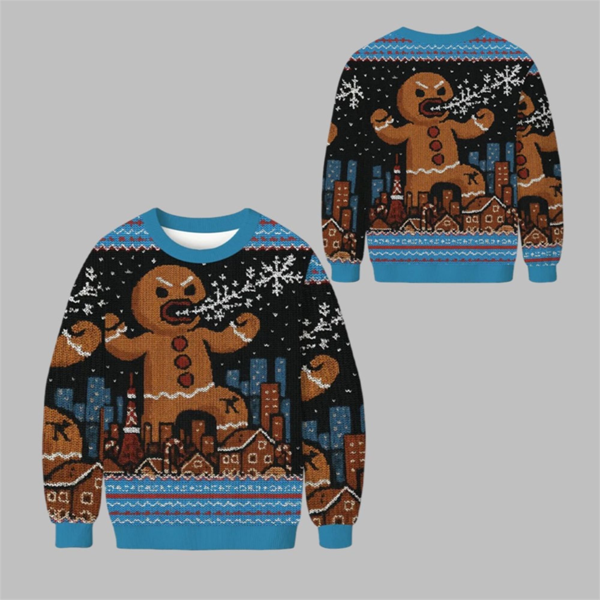 2025 Christmas Gingerbread Monster Ugly Sweater - Grishko.com