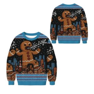 Alternative view of 2025 Christmas Gingerbread Monster Ugly Sweater - Grishko.com