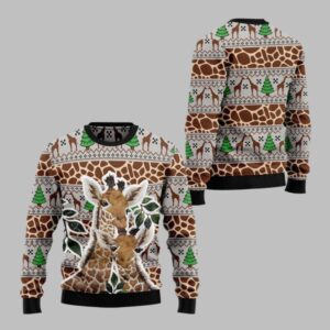 2025 Christmas Giraffe Family Ugly Christmas Sweater - Grishko.com