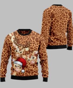 2025 Christmas Giraffe Funny Ugly Christmas Sweater  