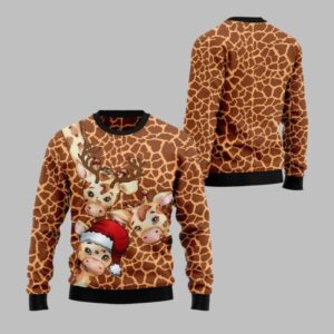 2025 Christmas Giraffe Funny Ugly Christmas Sweater - Grishko.com
