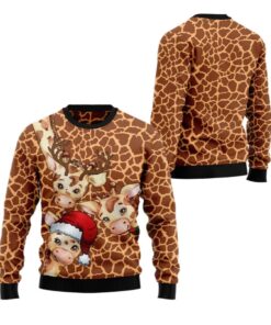 Alternative view of 2025 Christmas Giraffe Funny Ugly Christmas Sweater  