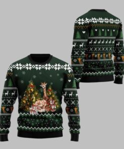 2025 Christmas Giraffe Holiday Ugly Christmas Sweater  