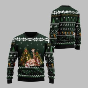 2025 Christmas Giraffe Holiday Ugly Christmas Sweater - Grishko.com